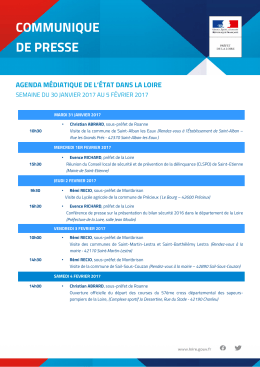 agenda mediatique semaine 5