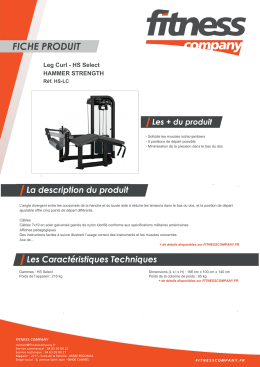 Fiche produit - Fitness Company