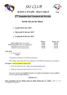 2&egrave;me Semaine f&eacute;vrier 2017