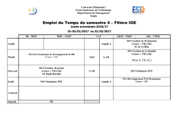 Emploi du temps IGE S4 2016-17