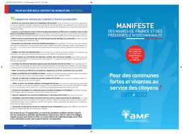 Le manifeste de l`Association des maires de France