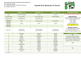 Convocations U15-U17