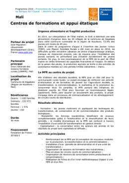 Mali - Alimenterre