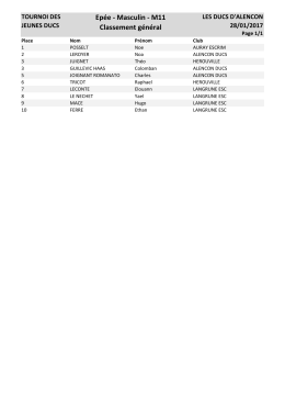 EMM11 - Classement général