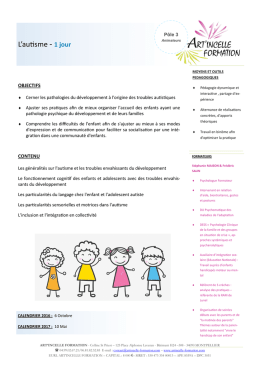 L`autisme - 1 jour