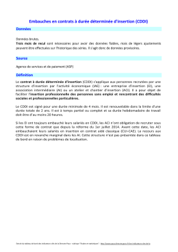 Embauches en contrats à durée déterminée d