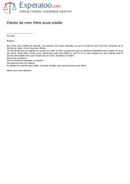 deces de mon frere sous tutelle