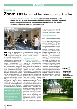 Zoom sur le jazz et les musiques actuelles