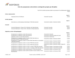 Rep&egrave;res - Mise &agrave; jour