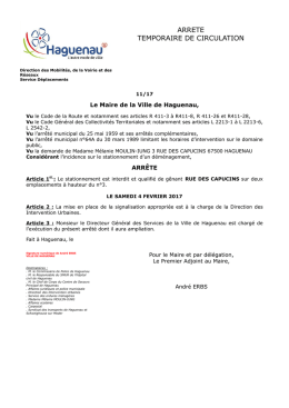 arrete temporaire de circulation