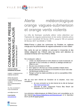 Alerte météorologique orange vagues