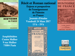 Récit et Roman national