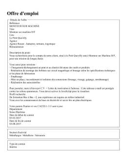 Offre d`emploi