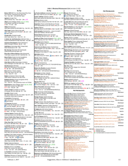 Zeke`s Montreal Restaurant List (version 11.02)