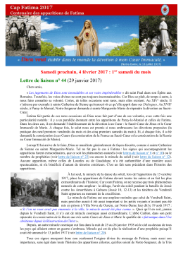 1er samedi du mois Lettre de liaison n° 44