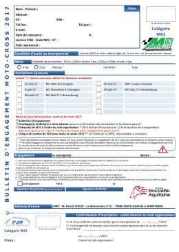 B U L L E T I N   D ` E N G A G E M E N T   M O T O