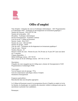 Offre d`emploi - AMEQ en ligne