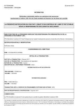 la presente notification n`a pas fait l`objet d`un controle de l`amf et est