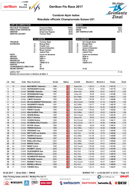 Oerlikon Fis Race 2017 - Swiss-Ski
