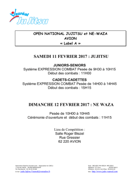 Open national Jujitsu et Ne-Waza Label A