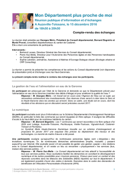 Compte-rendu - Conseil D&eacute;partemental de la Haute