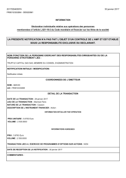 la presente notification n`a pas fait l`objet d`un controle de l`amf et est