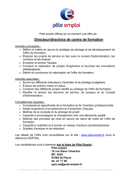 Directeur-directrice de centre de formation