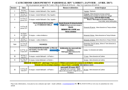 programme catéchisme 2016/2017