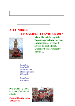 A LONDRES.le 4 Février 2017 avec le CGOS doc