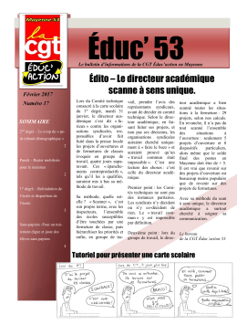 Educ`53 n°17 février 2017 - CGT Educ`Action Académie de Nantes