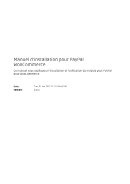 Manuel d`installation pour PayPal WooCommerce