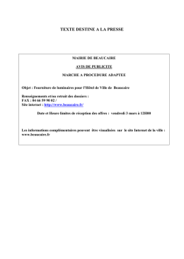 texte destine a la presse