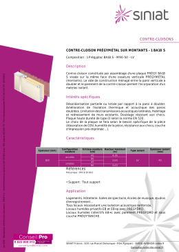 fiche technique : Contre-cloison PREGYMETAL sur montants