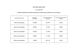 1ère circonscription 115683 33128 2ème circonscription 129760