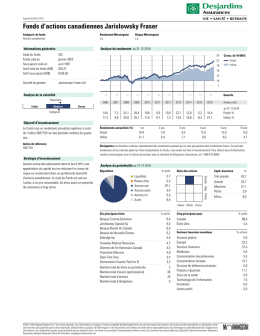 Fonds d`actions canadiennes Jarislowsky Fraser