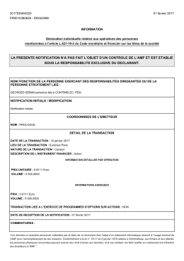 la presente notification n`a pas fait l`objet d`un controle de l`amf et est