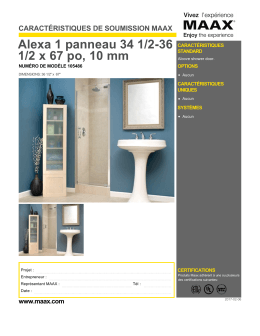 Alexa 1 panneau 34 1/2-36 1/2 x 67 po, 10 mm