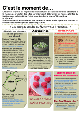 C`est le moment de&hellip;