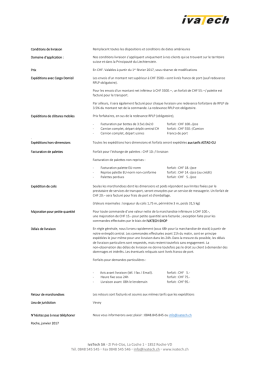 Tarifs de transport