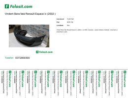 Vindem Bara fata Renault Espace Iv (2002-) Telefon