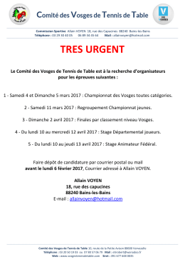 En savoir plus - Comité des Vosges de Tennis de Table