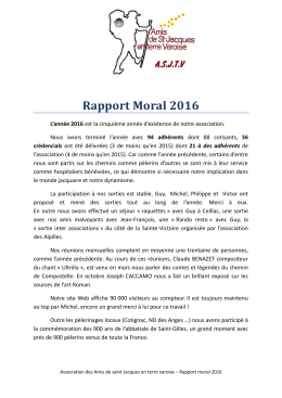 Rapport Moral 2016 - Amis de Saint