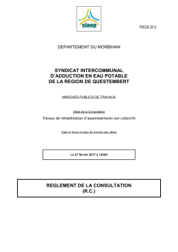 Règlement de consultation - La salle des marchés MEGALIS