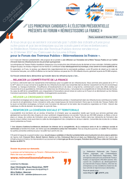 Les principaux candidats à l`élection présidentielle présents au