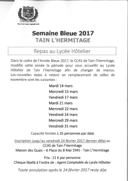 Semaine Bleue 2OL7 - Saint-Jean-de