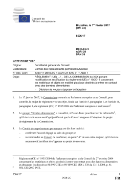 5506/17 ski/ms 1 DGB 2C 1. Le 17 janvier 2017, la Commission a