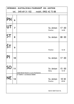Farsk&eacute; oznamy 6.2.2017