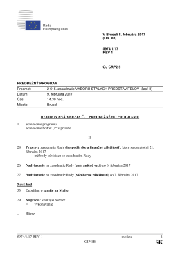 5974/1/17 REV 1 mc/kba 1 GIP 1B REVIDOVANÁ VERZIA Č. 1