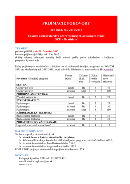 PRIJ&Iacute;MACIE POHOVORY