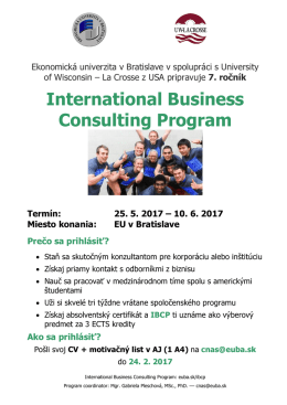 International Business Consulting Program